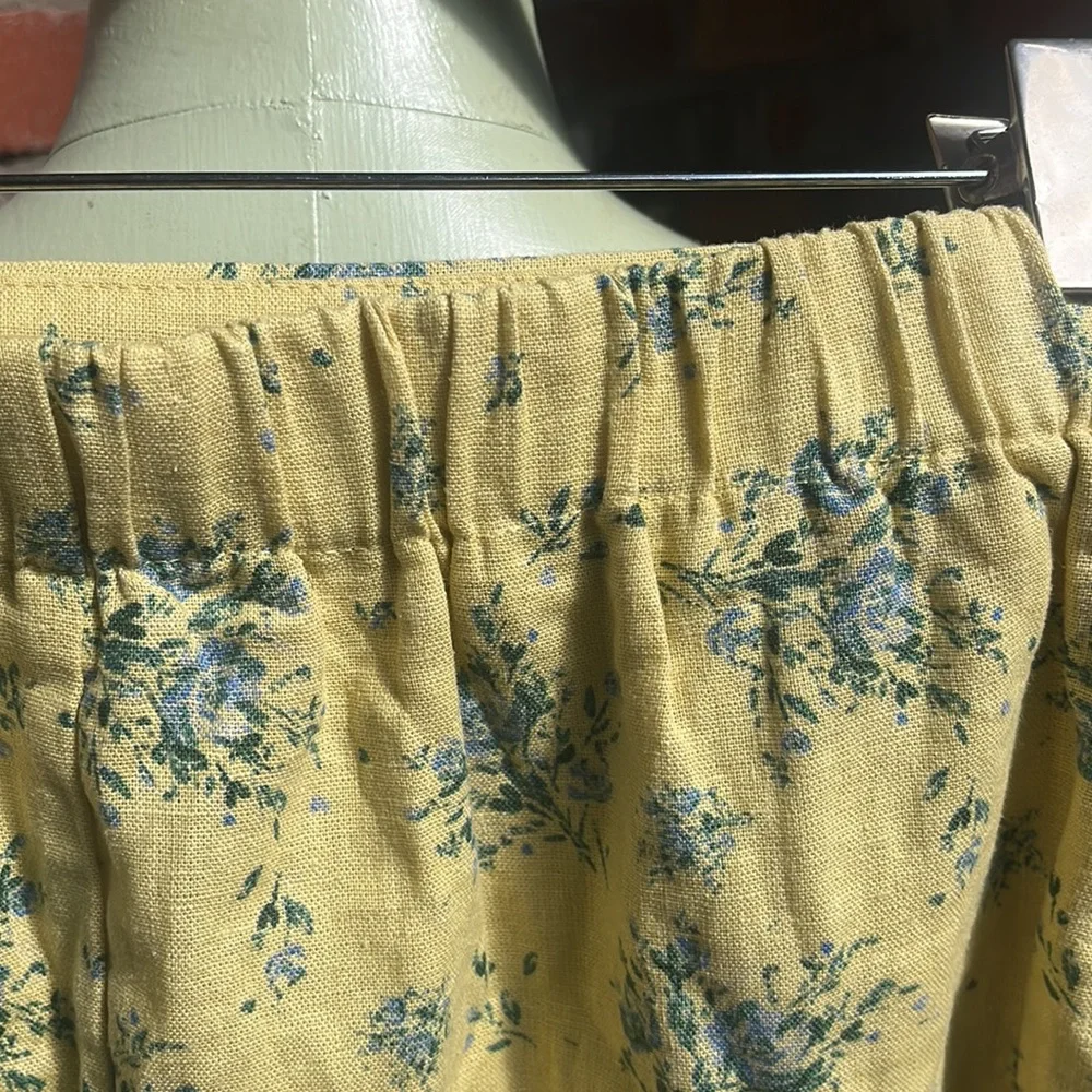 Maison D’Amelie Floral Linen Blend Wrap Skirt size Medium - Picture 5 of 7